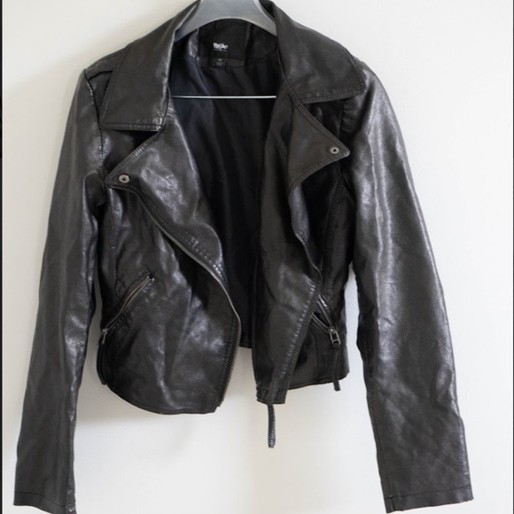 Vegan Leather Motorcycle Jacket - Picture 5 of 10